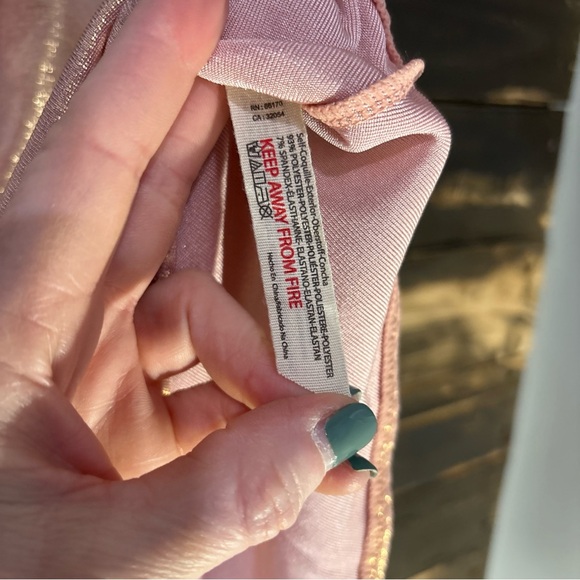 NWT Free People Intimately Free Size XS Shimmery Peachy Pink Racerback Top Tank - Picture 5 of 10